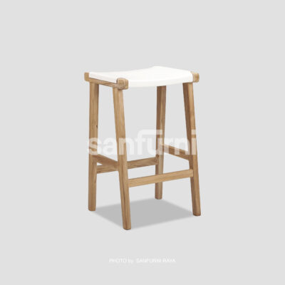 Rinema Barstool with Leather Seat