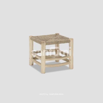 Branch Stool with Seagrass Seat II