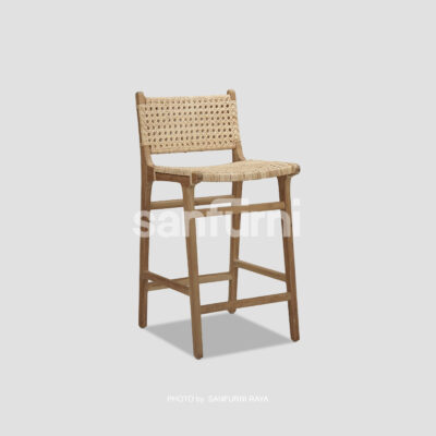 Luki Barstool with Natural Rattan
