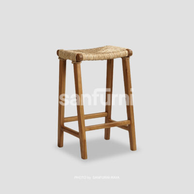 Barstool with Synthetic Rattan