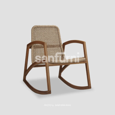 Rocking Chair with Synthetic Rattan