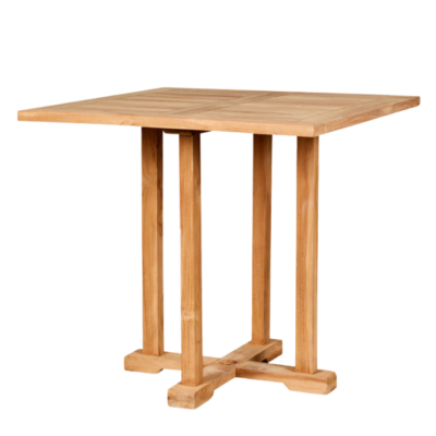 Chic Teak Hatteras Square Folding Patio Table – Solid Teak Outdoor Coffee Table