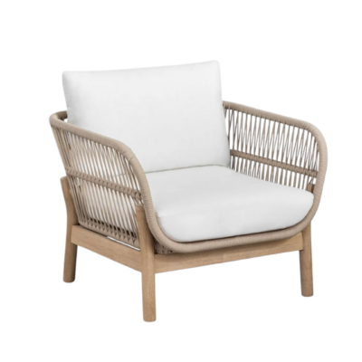 Terracina Armchair: Lounge Chair Outdoor Seating Premium dengan Rangka Kayu Ringan