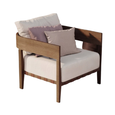 Sanfurni Raya Braid Feeling Outdoor Armchair Lounge Chair Premium